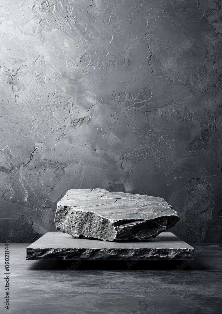 Aufkleber elegant stone platform for high-end product display with abstract background in 4k resolution, gener