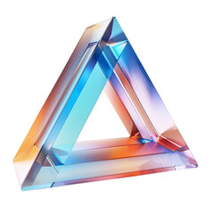 3d render of triangle isolated on transparent background