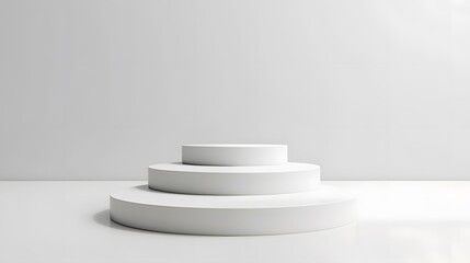 sport winner podium pedestal at sport competition on white background.