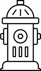 Fire hydrate icon. Fire Extinguisher Safety Sign. Hydrated Black Outline design editable stock. Emergency Service vector use for printing, mobile or web application isolated on transparent background.