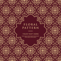 gold floral flower pattern art design.eps