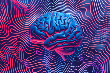Obraz premium Colorful Abstract Brain Illustration
