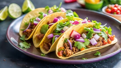 freshly made taco Mexican food delight delicious breakfast healthy vegetables onion