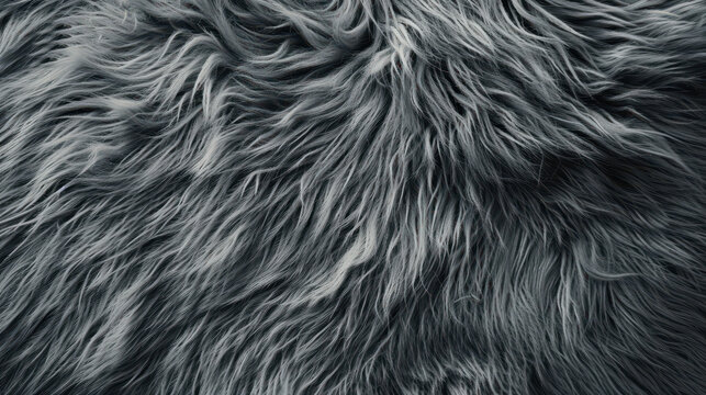 Smooth and luxurious gray fur texture background, exuding elegance and sophistication