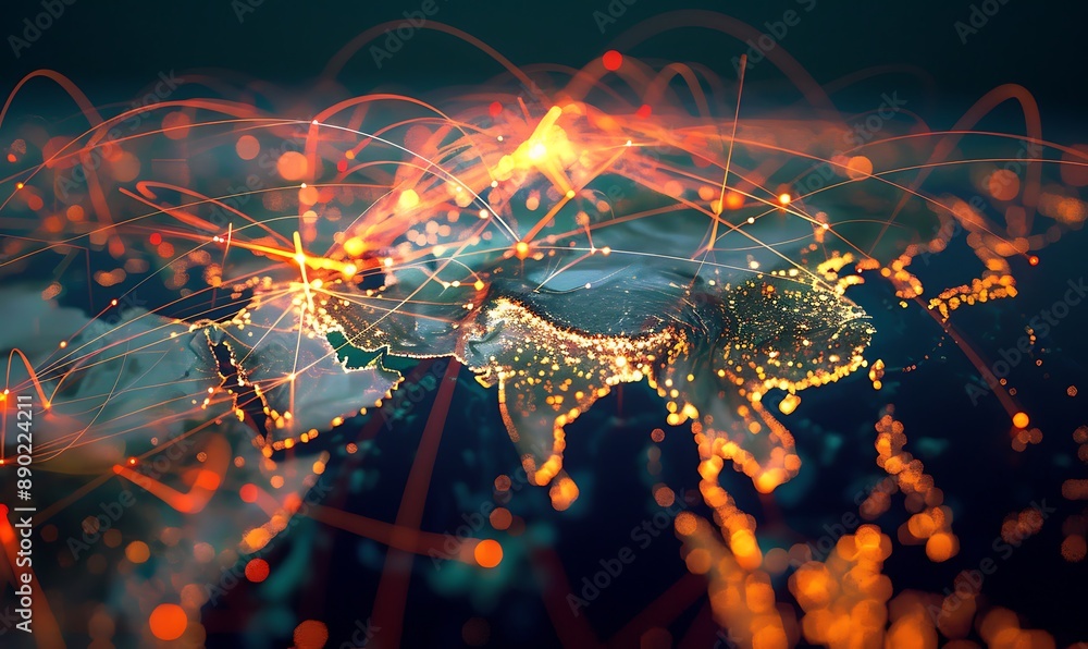 Poster global connectivity: a visual representation of interconnectedness