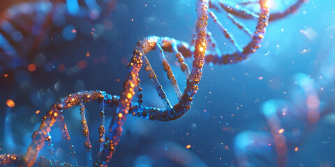 DNA molecule structure of colored genetic code