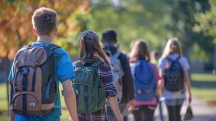 Students returned to school excited to reunite with friends and share vacation stories.