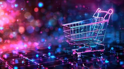 Neon Shopping Cart