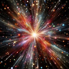 Obraz premium Cosmic Particle Explosion