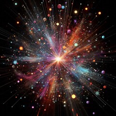 Fototapeta premium Cosmic Particle Explosion