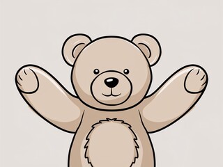 Fototapeta premium Minimalist Teddy Hug