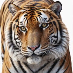 wild tiger isolated on white background