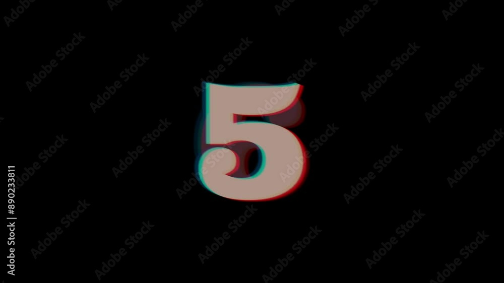 Poster countdown animation from 10 to 0