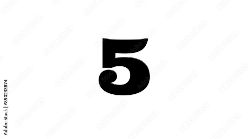 Poster countdown animation from 10 to 0