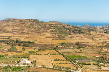  Countryside  of Gozo island in Malta