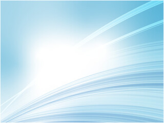 デジタルイメージの波形アブストラクト背景_水色