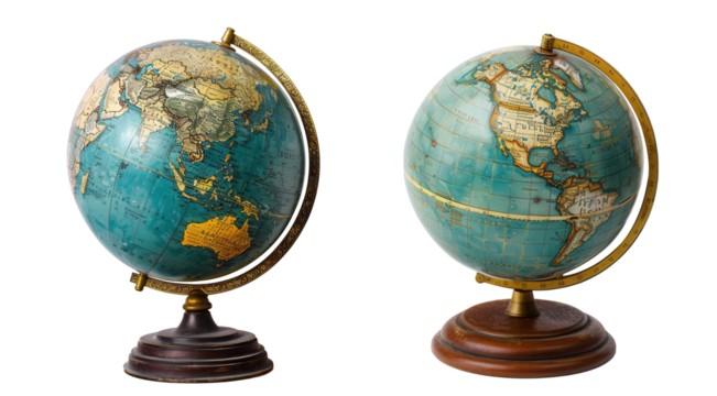 vintagestyle globe Isolated On Transparent Background Png File