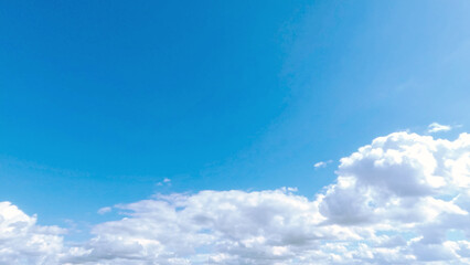 beautiful huge white clouds in the blue sky backdrop - photo of nature