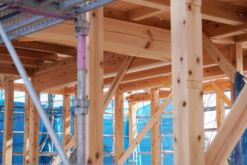 Lumber Stacked at New House Construction...
