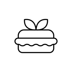 Macarons outline icons, minimalist vector illustration ,simple transparent graphic element .Isolated on white background