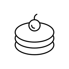 Macarons outline icons, minimalist vector illustration ,simple transparent graphic element .Isolated on white background