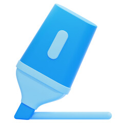 PNG 3D Highlighter Pen icon isolated on a white background