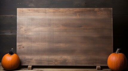 Spooky wooden sign halloween background for message board with space for customizable text