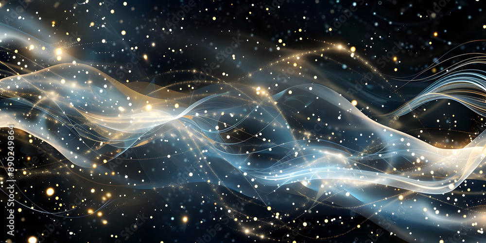 Poster waves virtual abstract background