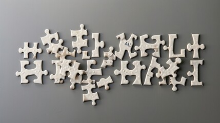 Jigsaw Puzzle Pieces Arranged In A Word