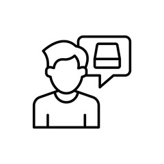 Mattress people outline icons, minimalist vector illustration ,simple transparent graphic element .Isolated on white background