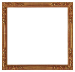 Lacquered wood picture frame in PNG format on a transparent background.