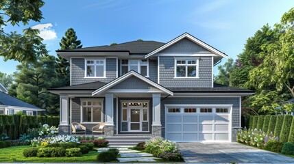 The modern suburban house