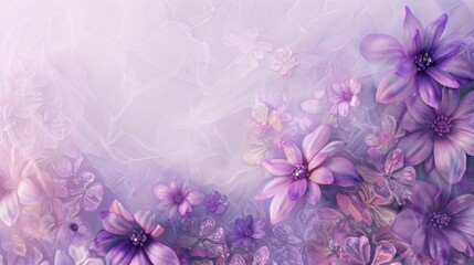 Purple Flowers Background for Wedding Album