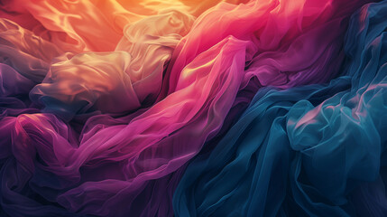 Obraz premium A colorful piece of fabric with a rainbow pattern