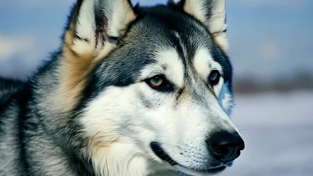 Majestic Siberian Husky Portrait