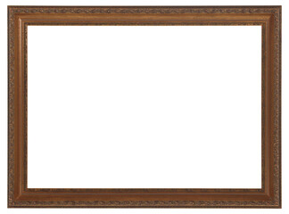 Large wide picture frame on a transparent background, in PNG format.