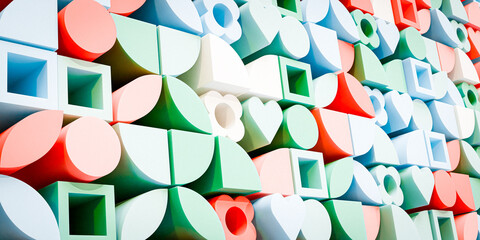 3d pattern with leaves