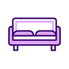 Minimalist Mental Healthcare Professional Icon, Purple and White, Therapy Session