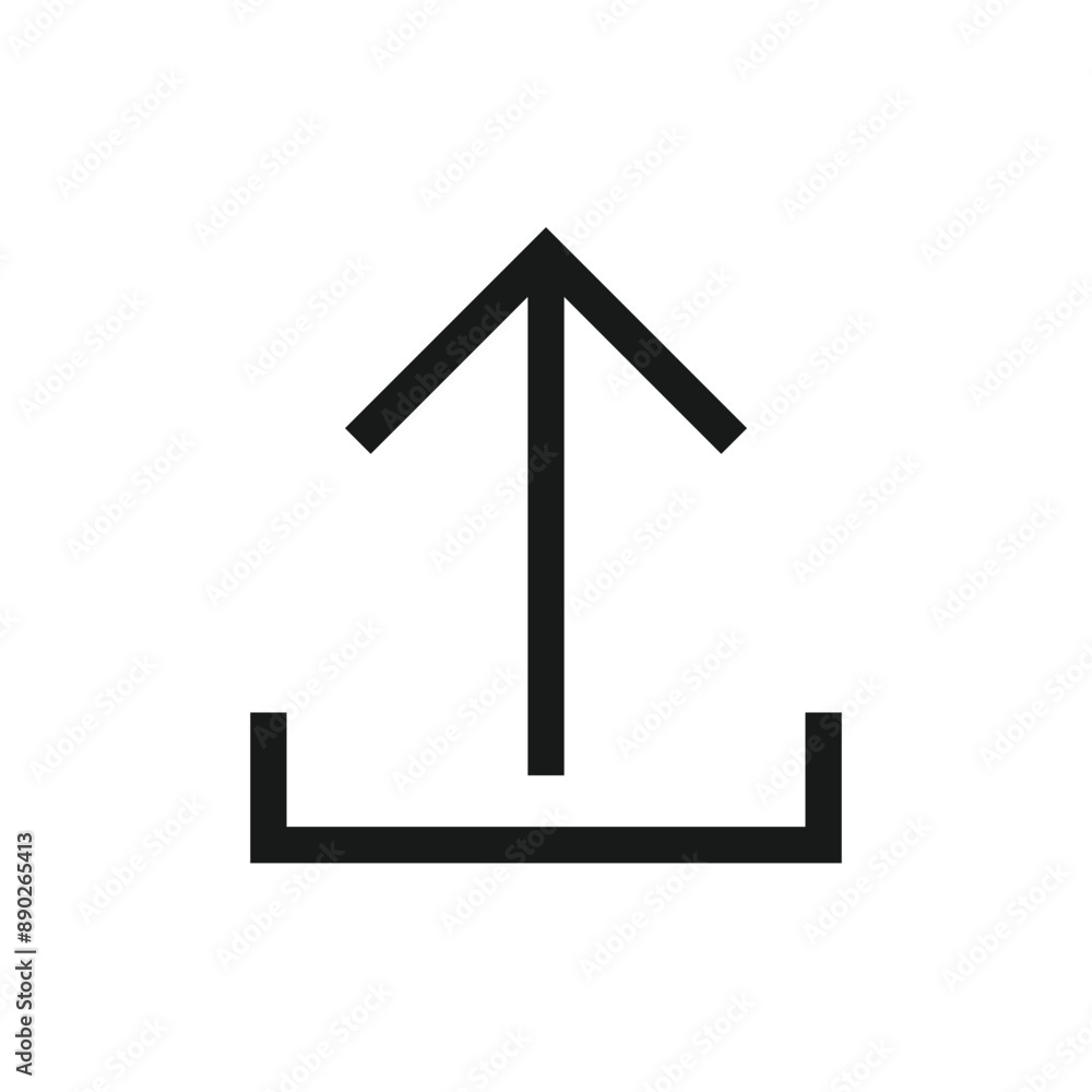 Poster upload icon vector.