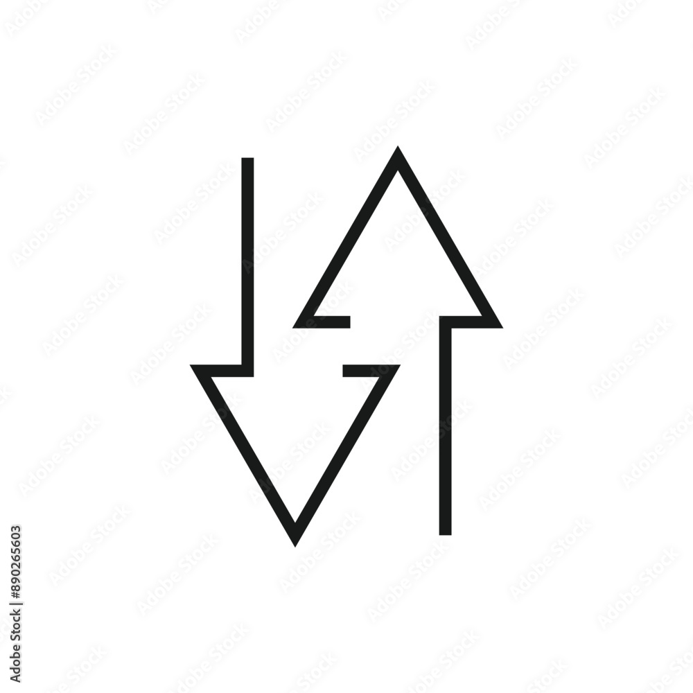 Poster arrow up and down vector.