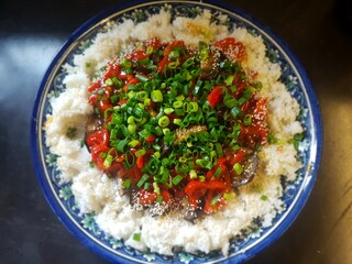 fried rice in a pan