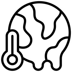 Global Warming Icon. Climate Crisis Icon