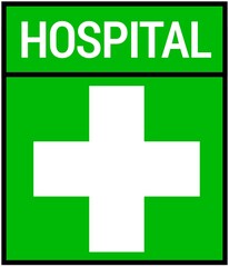 Hospital Icon Notice Sign