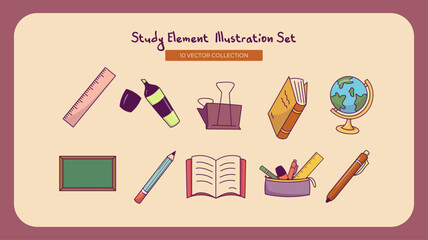 Study Element Illustration Set