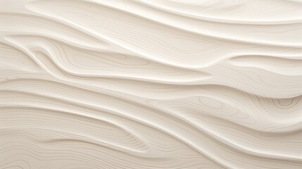 Abstract Minimalist Beige Wavy Lines Background with Organic Flowing Patterns