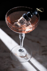 cocktail with berries