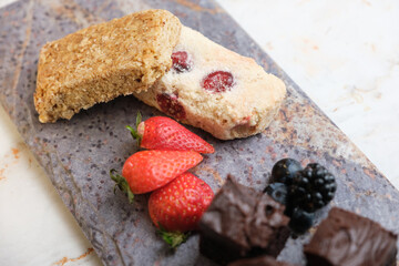 selection of cakes with berries