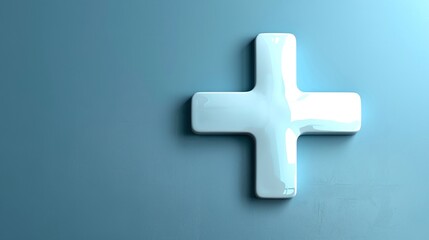 Obraz premium Cross as a symbol of medical health healthcare insurance symbol concept.