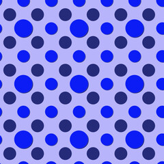 Vector background in shades of blue. Blue dots on a light blue background. Repeating dotted pattern. Polka dots, dots, colored, blue