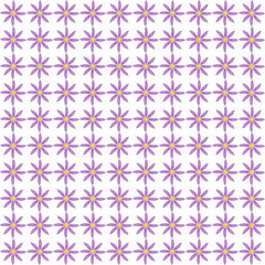 seamless pattern: violet with orange flowers against white
